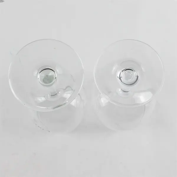 Lot Of 2 Oregon Vintage & Oakhurst Clear Glass Wine Glasses 7.5" & 8.25" Tall
