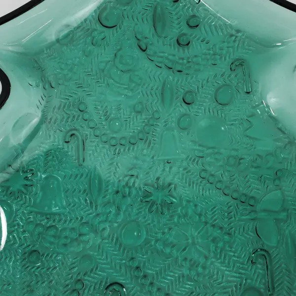 Vintage Indiana Glass Green Christmas Tree Serving Platter