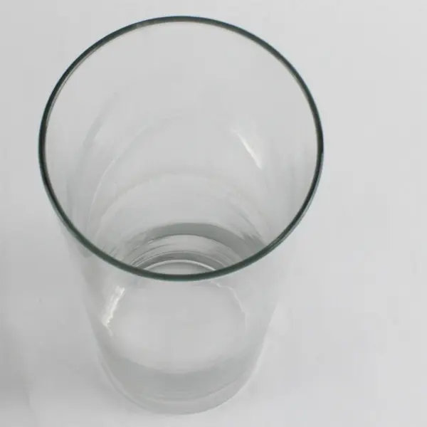 Lot of 2 Unbranded Clear Glass Vases 10.5" & 7.5" Tall