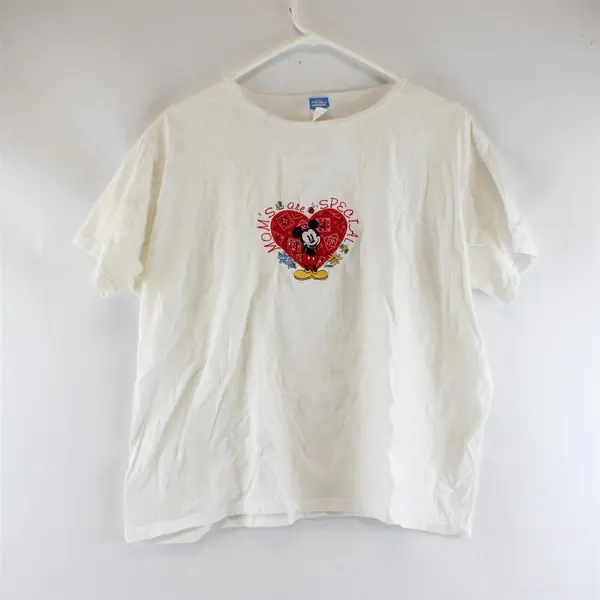 Disney Mickey Mouse Women's Plus Size 1X Embroidered Moms Are Special T-Shirt