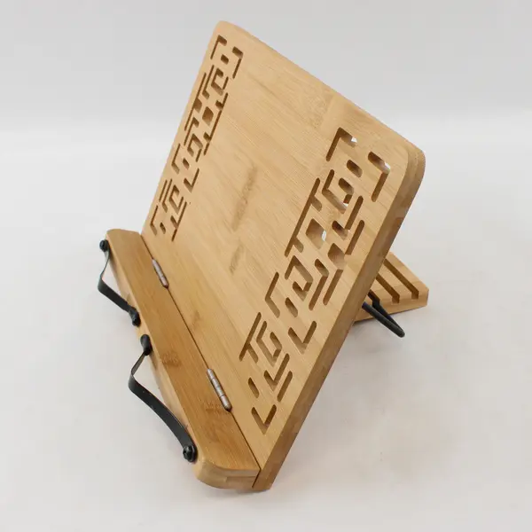 Bamboo Book Stand Reading Display Holder Open Book Easel