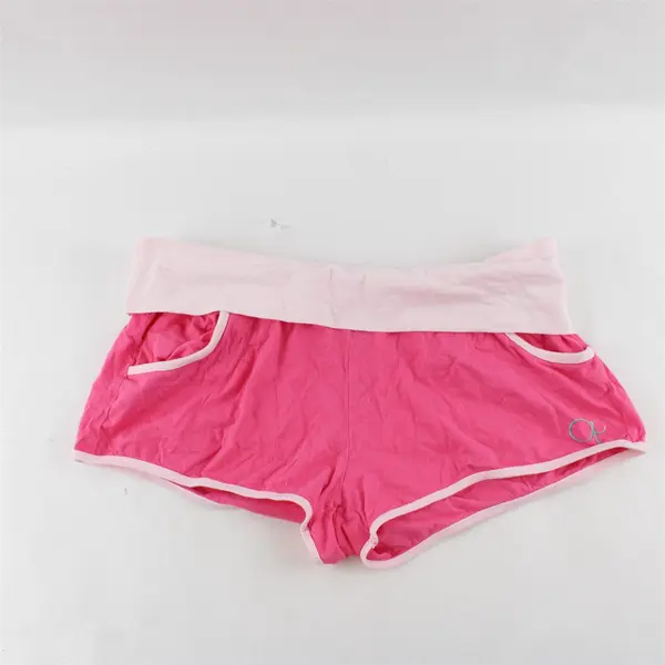 Lot of 2 OP Junior Girls XL Shorts Side Pockets Elastic Waist- Blue and Pink 
