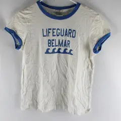 Old Navy Kid's T-Shirt Size Large White Blue Lifeguard Graphic Short Sleeve Tee