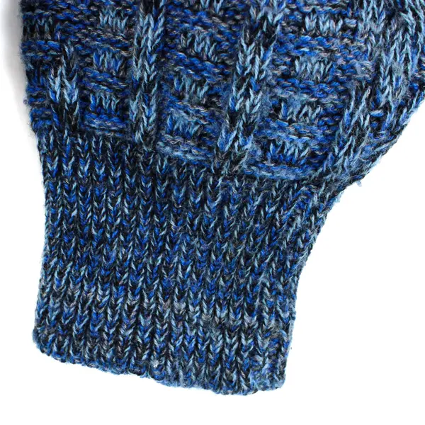 Vintage Method Blue Marled Knit Crew Neck Wool Blend Sweater Women's Large