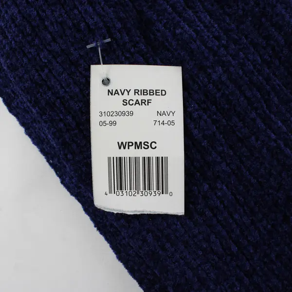 Outbrook Navy Blue Women's Ribbed Scarf Wrap 51x12 100% Acrylic New