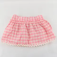 Set of 2 Vintage Sears Pink Gingham Ruffled Window Valances Perma-Prest