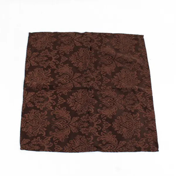 Set of 4 Brown Embossed Damask Jacquard Napkins