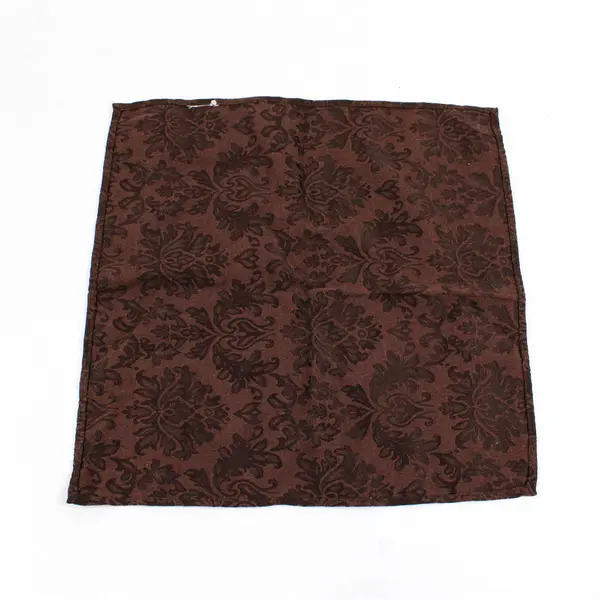 Set of 4 Brown Embossed Damask Jacquard Napkins