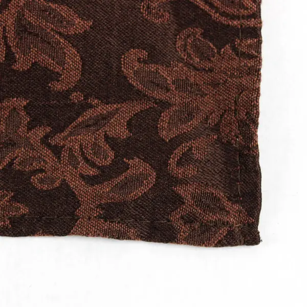 Set of 4 Brown Embossed Damask Jacquard Napkins