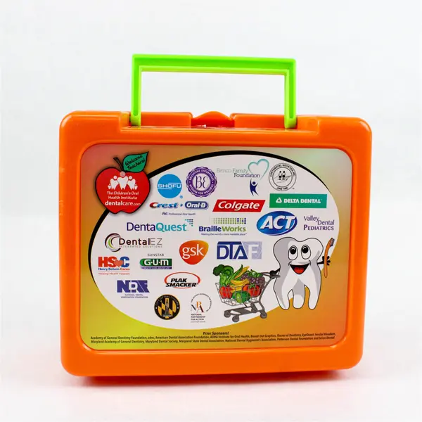 Zak Designs Dental Lessons In A Lunch Box Orange Plastic