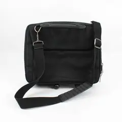 Black Polyester Laptop Briefcase Padded Strap Carrying Bag
