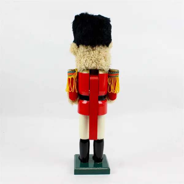 15in Plush Teddy Bear Soldier Drummer Nutcracker Red Gold Pre-Owned