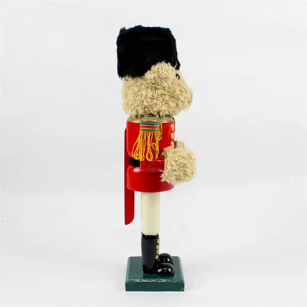 15in Plush Teddy Bear Soldier Drummer Nutcracker Red Gold Pre-Owned