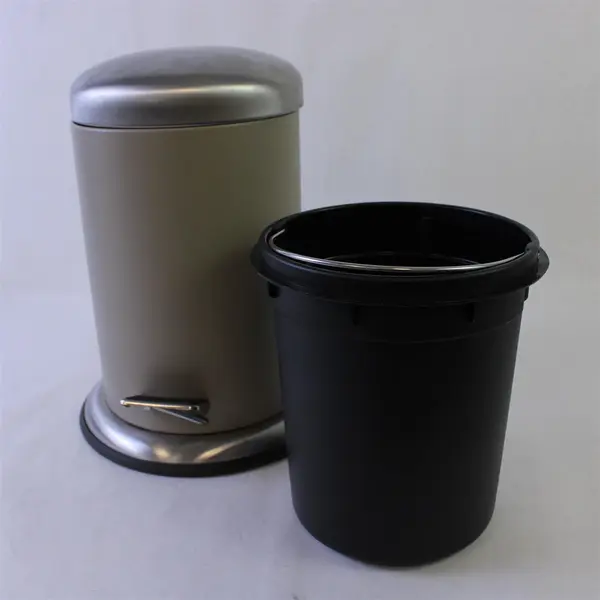 IKEA MJOSA Pedal Trash Bin Stainless Steel Lid Beige