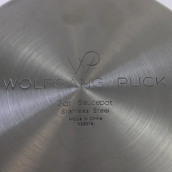 Wolfgang Puck 3 Qt Stainless Steel Saucepot with Lid