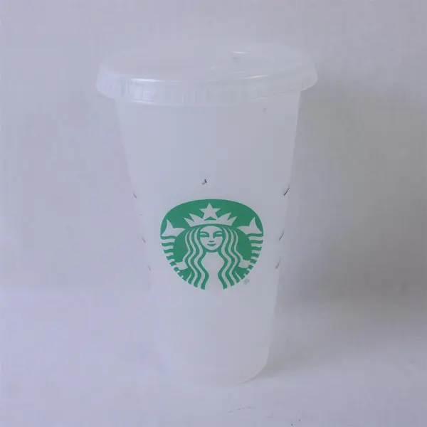 Lot of 2 Starbucks Plastic Cups Collectible Advertising