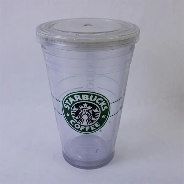 Lot of 2 Starbucks Plastic Cups Collectible Advertising