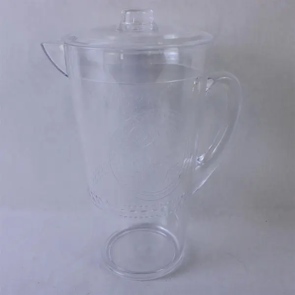 Opalhouse Clear Acrylic Water Pitcher Embossed Medallion Dot Design