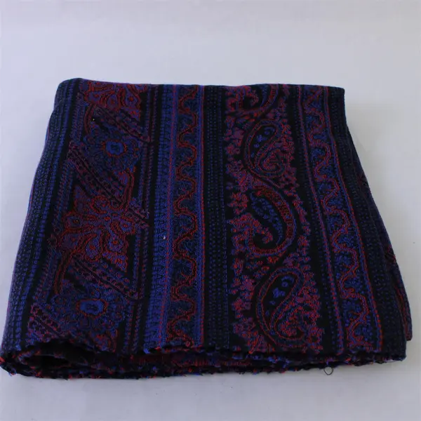 72x18 Paisley Floral Table Runner Blue Black Red Pre-Owned