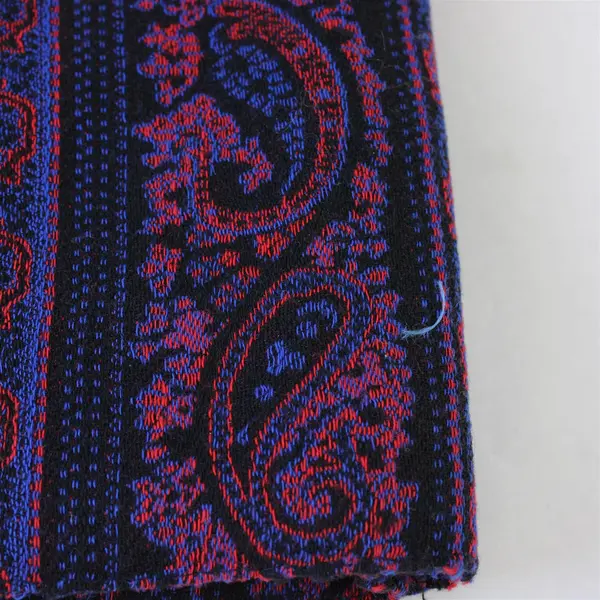 72x18 Paisley Floral Table Runner Blue Black Red Pre-Owned