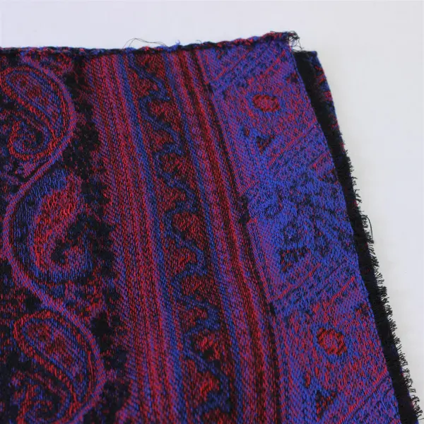 72x18 Paisley Floral Table Runner Blue Black Red Pre-Owned