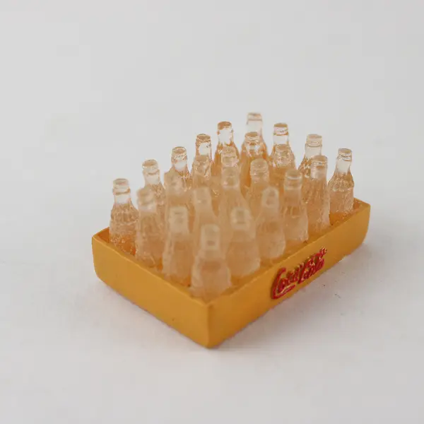 Vintage Miniature Coca-Cola Set 24 Plastic Bottles in Yellow Crate Collectible