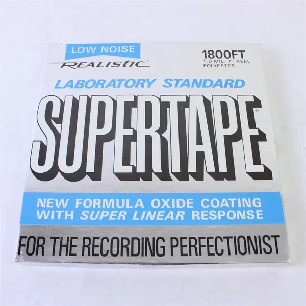Realistic Supertape 7" Reel-to-Reel Recording Tape 1800ft Low Noise NEW