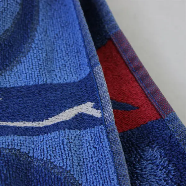 Santens Beach Towel Blue Red Fish Coastal Pre-Owned