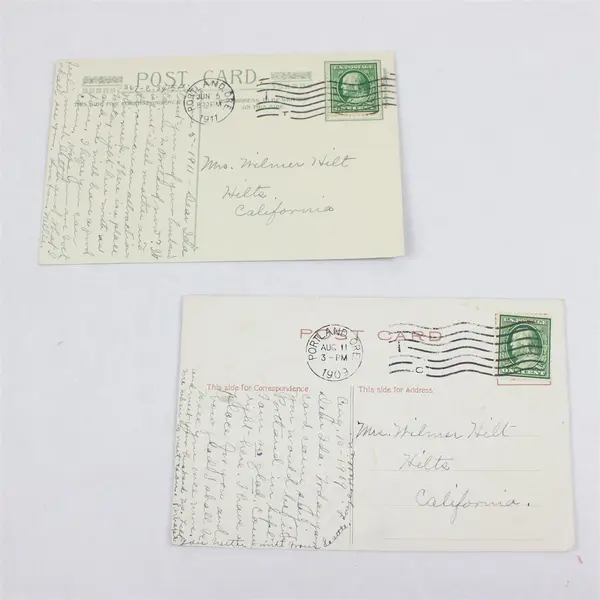 Lot of 2 Vintage Oregon Rose Litho Postcards Ashland OR