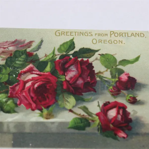Lot of 2 Vintage Oregon Rose Litho Postcards Ashland OR