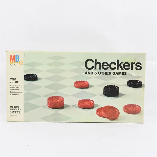 Milton Bradley Checkers & 5 Other Games 1970 #4140 Vintage