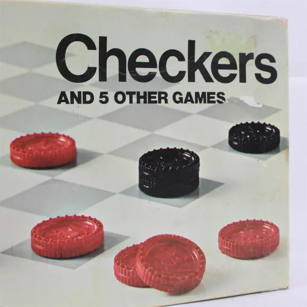 Milton Bradley Checkers & 5 Other Games 1970 #4140 Vintage