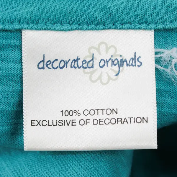Decorated Originals Floral Embroidered Teal Green 1/4-Zip Top Women's 2X
