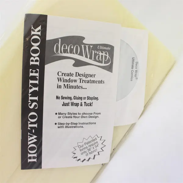 Deco Wrap Ultimate Cornice Set of 2 No-Sew Cornices Rosette Swags