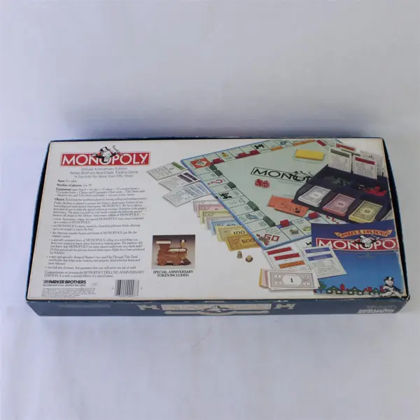 Vintage 1984 Monopoly Deluxe Anniversary Edition Parker Brothers 0007