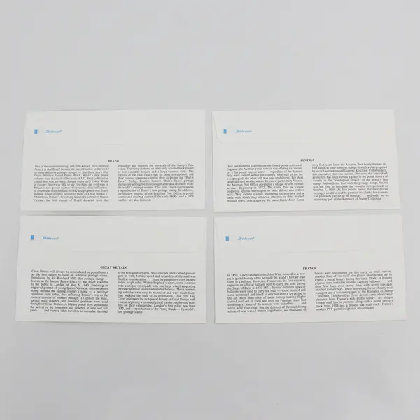 Set Of 4 Romance Of Stamp Collecting 22c 1986 FDC Fleetwood Cachet 