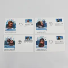 Set Of 4 Polar Explorer 1986 SC #220-23 First Day Covers Fleetwood Cachet