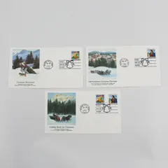 Set Of 3 Christmas Stamp SC #2244-45 1986 First Day Covers Fleetwood Cachet
