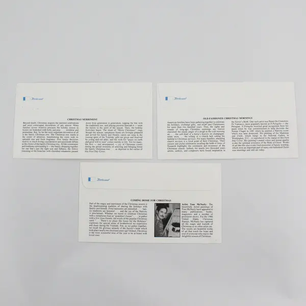 Set Of 3 Christmas Stamp SC #2244-45 1986 First Day Covers Fleetwood Cachet
