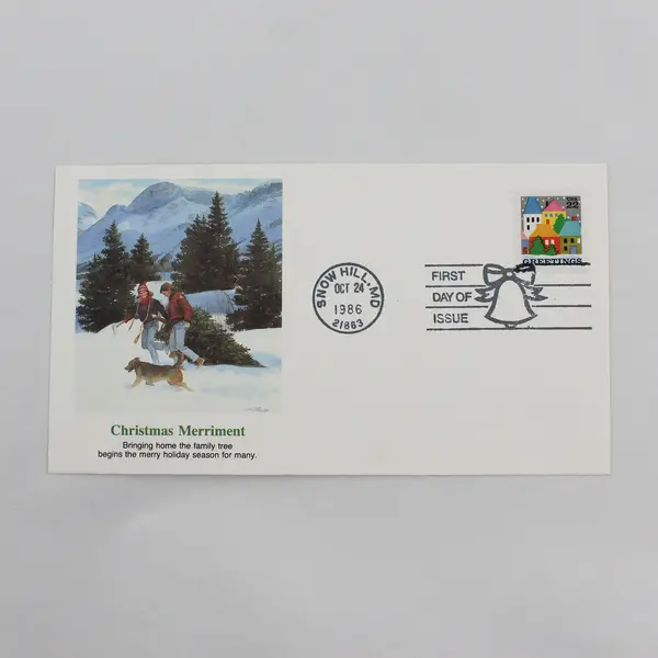Set Of 3 Christmas Stamp SC #2244-45 1986 First Day Covers Fleetwood Cachet