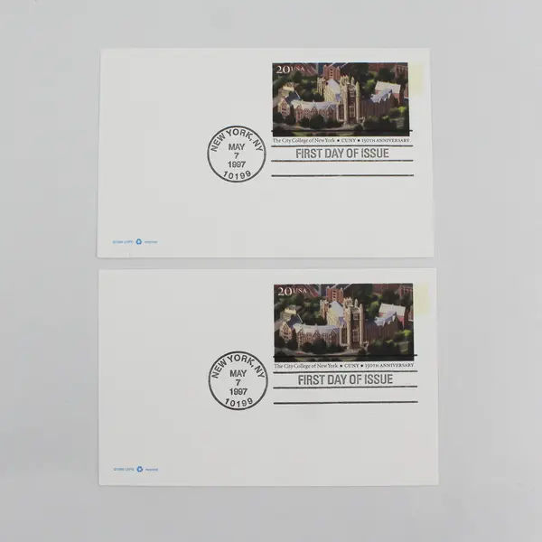 Lot of 4 USPS 1997 CUNY 150th New York 20c FDOI Postal Cards
