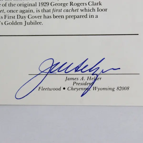 1979 Fleetwood Golden Jubilee First Day Cover 1261/5000 George Rogers Clark 