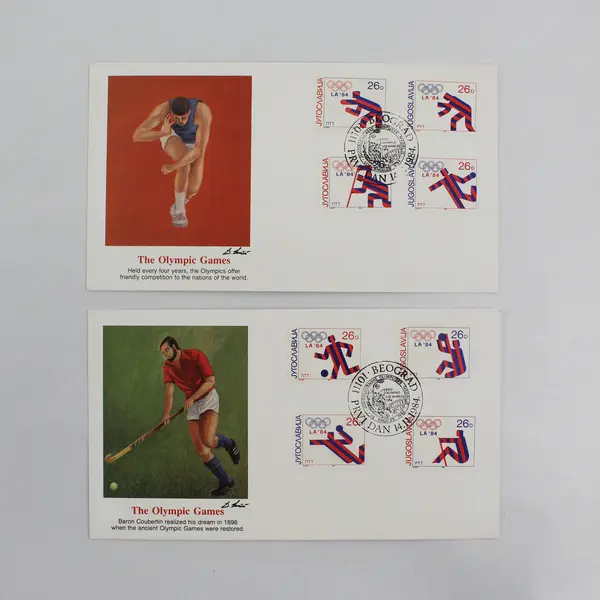 Lot Of 8 Yugoslavia 1984 Olympics First Day Covers Fleetwood Cachet 