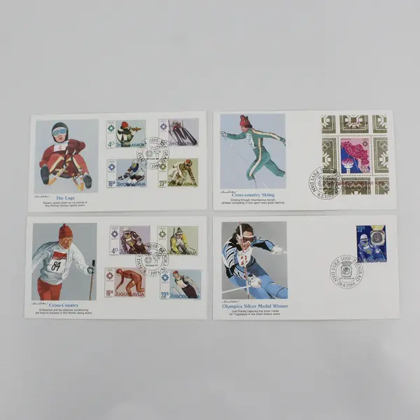 Lot Of 8 Yugoslavia 1984 Olympics First Day Covers Fleetwood Cachet 