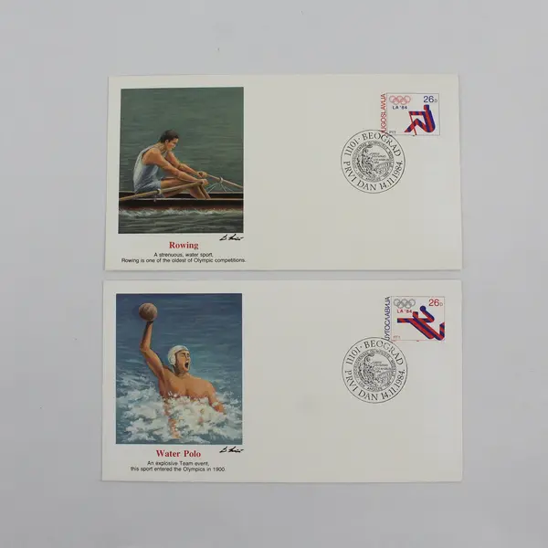 Lot Of 8 Yugoslavia 1984 Olympics First Day Covers Fleetwood Cachet 