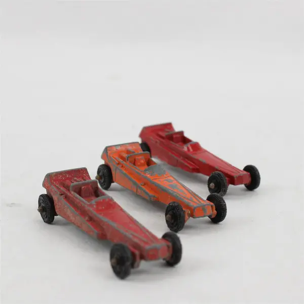Lot of 3 Vintage Wedge Dragster Die-Cast Toy Cars