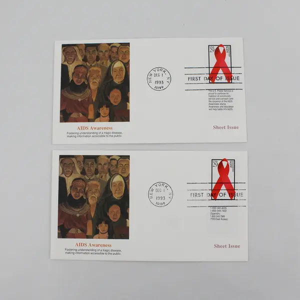 Lot Of 5 AIDS Awareness 1993 First Day Covers Fleetwood Cachets