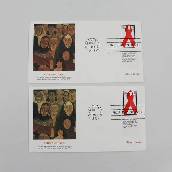Lot Of 5 AIDS Awareness 1993 First Day Covers Fleetwood Cachets
