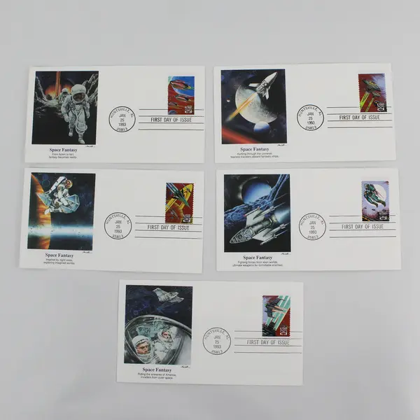 Lot Of 5 Space Fantasy Stamps SC #2741-45 1993 Fleetwood First Day Covers