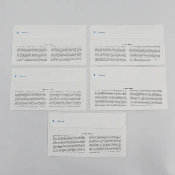 Lot Of 5 Space Fantasy Stamps SC #2741-45 1993 Fleetwood First Day Covers